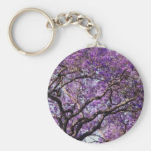 Jacaranda tree in spring bloom flowers key chains