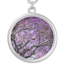 Jacaranda tree in spring bloom flowers pendant