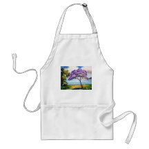 Jacaranda Tree Tropical Art Aprons