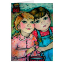 Jack and Jill Nursery Rhyme Time Fun Greeting Card