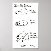 Jack Be Nimble, Pug Version Print