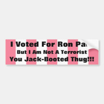 Jack Booted THug, Ron Bumper Stickers