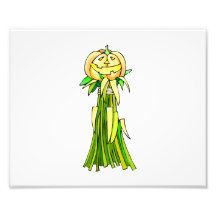 Jack o lanter corn stalk photographic print