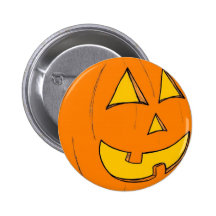Jack o' Lantern Blue Button