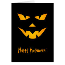 Jack-o-lantern Halloween card