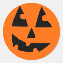 Jack O Lantern Orange Sticker