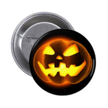jack-o-lantern pinback button