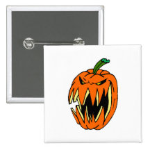 Jack-o-Lantern Pinback Buttons