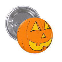 Jack o' Lantern Purple Button