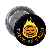 Jack O'Lantern Trick or Treat Pinback Buttons