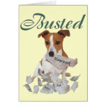 Jack Russel Busted Greeting Card