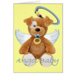 Jack Russell Teddy Bear angel baby Greeting Card