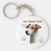 Jack Russell Terrier History Design Keychains