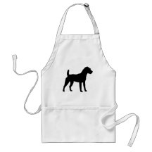 Jack Russell Terrier Silhouette Aprons