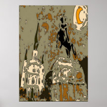 Jackson Square at Night Tile 14 Print