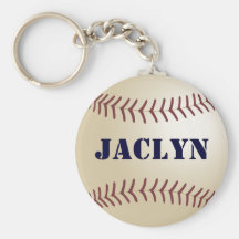 Jaclyn Baseball Keychain