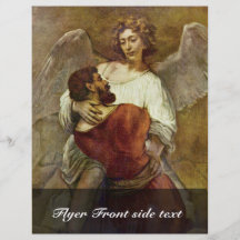Jacob Wrestling With The Angel By Rembrandt Flyer