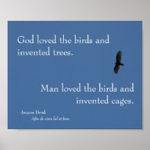 Jacques Deval Bird Poster