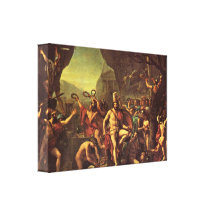 Jacques-Louis David - Leonidas at Thermopylae Canvas Print