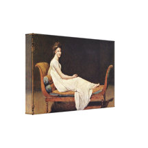Jacques-Louis David - Madame Recamier Portrait Canvas Print