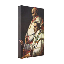 Jacques-Louis David - Portrait of Pope Pius VII Canvas Print