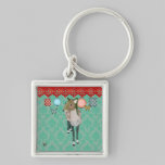 Jade Deer & Butterflies Keychain keychains