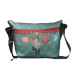 Jade Deer & Butterflies Messenger Messenger Bags