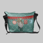 Jade Deer & Butterflies Messenger messenger bags