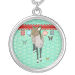 Jade Deer & Butterflies  Necklace