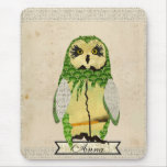 Jade Gypsy Owl Personalized  Mousepad