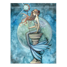 Jade Moon Mermaid Postcard