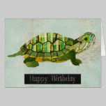 Jade Turtle  Birthday Card cards