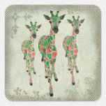 Jaded Blush Giraffes Sticker