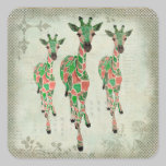 Jaded Blush Giraffes Sticker stickers