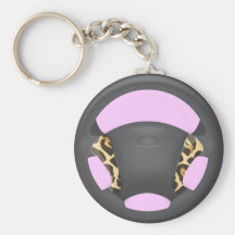 Jaguar Print Steering Wheel Keychains