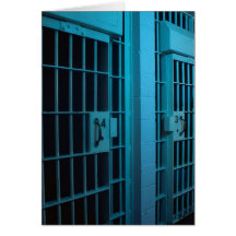 JAIL CELL GREETING CARD
