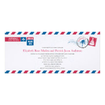 Jamaica Airmail Wedding Invitation