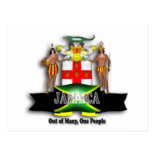 Jamaica Coat of Arms Postcard Zazzle
