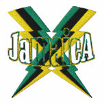Jamaica flag lightening bolts Polo shirt