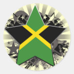 Jamaica Star Round Stickers