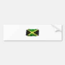Jamaican Flag Graffiti Bumper Sticker