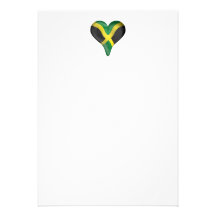Jamaican Flag In A Heart Personalized Invite