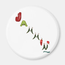 Jammin' Chilli Peppers Magnet