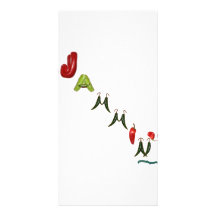 Jammin' Chilli Peppers Personalised Photo Card