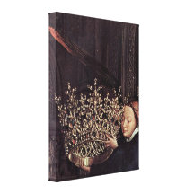 Jan van Eyck - Angel with the Crown of Mary Canvas Print