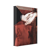 Jan van Eyck - Hands,by Johannes de Eyck Canvas Print