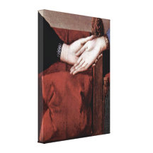 Jan van Eyck - Hands,by Johannes de Eyck Stretched Canvas Print
