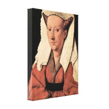 Jan Van Eyck - Portrait of Margaretha van Eyck Canvas Prints