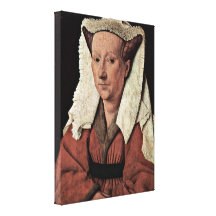 Jan van Eyck - Wife of Jan van Eyck Stretched Canvas Print