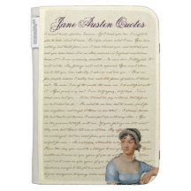 Jane Austen Portrait with Quotes Kindle Case